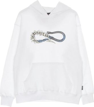 PROPAGANDA Skullsnake Logo Lichtgewicht Hoodie Wit - Heren - Hoodies - Wit - M - Katoen - Hoodies & sweatvesten