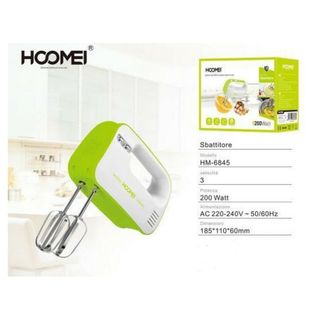 Trade Shop Trade Shop - Sbattitore Elettrico 200 Watt Frullatore Impastatore 3 Velocita Hoomei Hm-6845