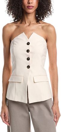 Marella Sestri Top Woven Wool-Blend Waistcoat