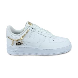Nike Mens Air Force 1 07 Lx Sneaker, White White Metallic Gold Flt Gold, 6 UK