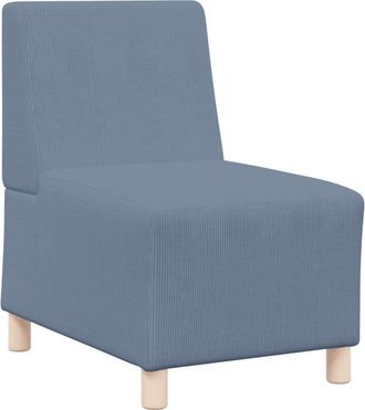vidaXL Vidaxl - Modular Sofa Unit Armless Blue 55 x 74 x 82 cm Corduroy fabric
