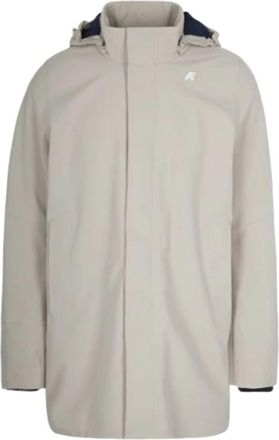 K-Way Duke Bonded Parka - Heren - Parka Jassen - Beige - S - Polyester - Jassen