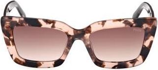Emilio Pucci 54mm Square Sunglasses in Colored Havana /Brown at Nordstrom Rack