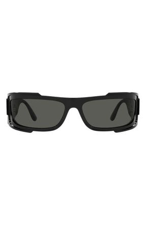 Versace 67mm Rectangular Sunglasses in Black at Nordstrom