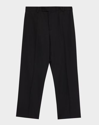 Versace Men & apos;s Wool Straight Leg Flat-Front Trousers