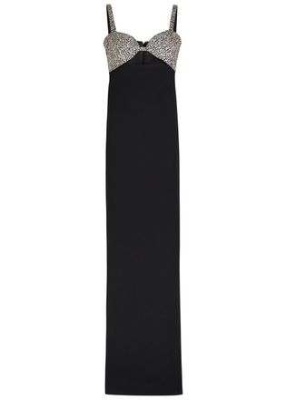 New Arrivals Lux In Orph&eacute;on Crystal-embellished Crepe Gown - Black - 38 (UK10 / S)