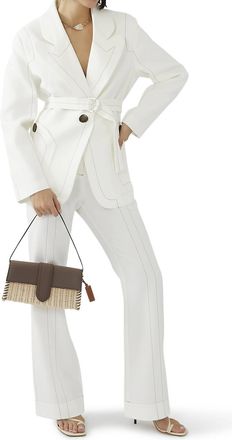 Acler Moreton Jacket In Ivory