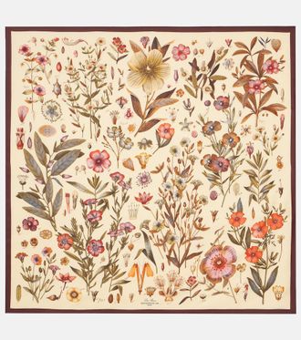 Loro Piana Pa&ntilde;uelo Enciclopedia Del Lino de sarga de seda floral