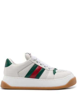 Gucci Screener leather sneakers - men - Rubber/Fabric/Calf Leather - 8 - White