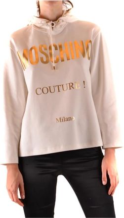 Moschino Stijlvolle Hoodie - Dames - Hoodies - Wit - XS - Katoen - Hoodies & sweatvesten