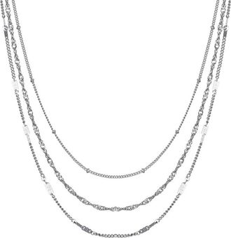 Adornia Adornia 3-Chain Set Necklace