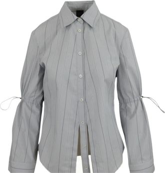 Pinko Davvero Shirt - Dames - Overhemden - Grijs - M - Katoen - Overhemden
