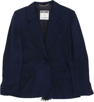 Moschino 2000s tassel blazer - women - Rayon/Acetate/Rayon - 42 - Blue