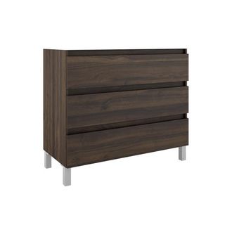 Saniclass Chaci PLUS Badkamermeubelset - 100x86x46cm - topblad - 3 lades - noten (hout)