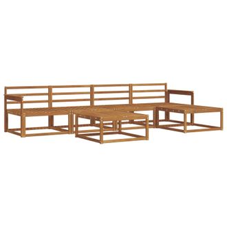 vidaXL Conjunto De Sof&aacute;s De Exterior 6 Pcs Natural Vidaxl