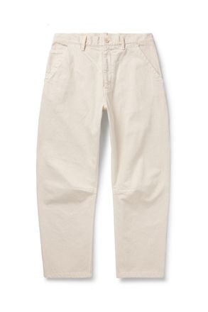Nili Lotan Emir Straight-Leg Cotton-Blend Twill Trousers
