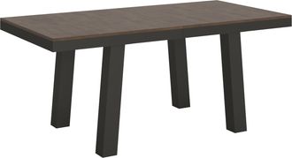 Itamoby Tavolo Allungabile 90x180/284 Cm Bridge Evolution Noce Telaio Antracite