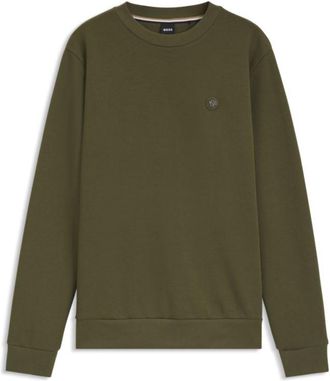 BOSS Cotton-blend sweatshirt with Double B monogram