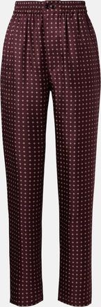 Saint Laurent Printed silk satin pajama pants