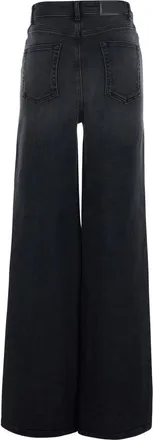 Twinset Womens High-Waisted Jeans Black Cotton