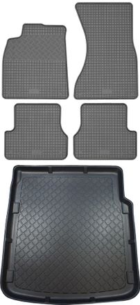 OEM Juego De Alfombrillas De Goma Para Coche Y Alfombrilla Para Maletero Para Audi A7 4g Sportback (5 Puertas) De Septiembre De 2010 A Enero De 2018
