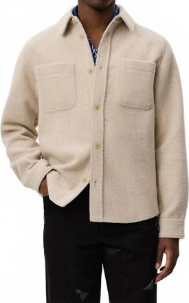 Les Deux Lennon Boucl&eacute; Overshirt In Ivory