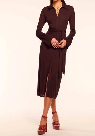 Ramy Brook Lydia Knit Midi Dress In Blackberry