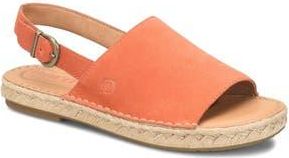 B&oslash;rn Akela Slingback Espadrille Sandal in Orange Suede at Nordstrom Rack, Size 11