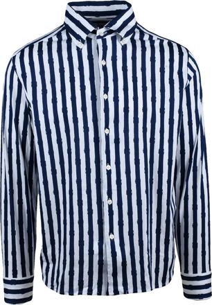 Sonrisa Blue White Cotton Shirt