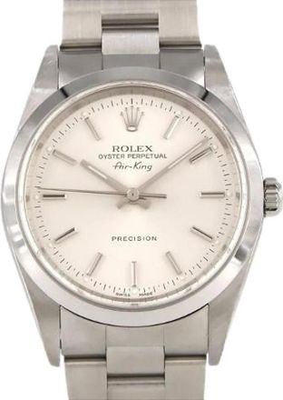 Rolex Pre-owned Air-King Stainless Steel Automatic 14000M - Dames - Vintage Horloges - Grijs - ONE Size - Vintage