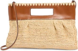 Staud Lena Raffia Clutch in Natural/Tan at Nordstrom
