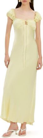 Bardot Stasia Satin Slipdress in Canary Yellow at Nordstrom, Size 10