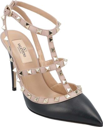 Valentino Womens Leather Gold-Tone Rockstud (Authentic Pre-Loved)