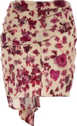 Isabel Marant Womens Ovia Skirt Pink Soie Elasthanne Doublure