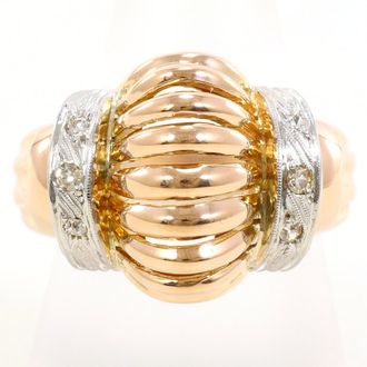 C&A Pink Gold White Gold Pink Gold (18K) White Gold (18K) Band Ring (Pre-Owned)