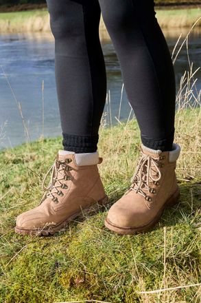 Mountain Warehouse Vienna Womens Waterproof Boots with EVA Footbed Casual Shoes Brown - Size UK 7