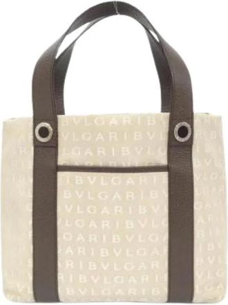 Bulgari Pre-owned Vintage Tote Bag - Dames - Vintage Shopper - Beige - ONE Size - Vintage