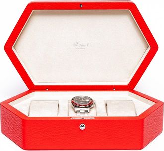 Rapport London PORTOBELLO THREE WATCH BOX in Red at Nordstrom
