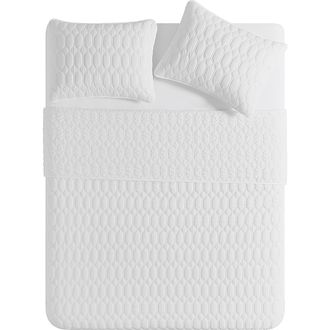 VCNY Home Diamond 3-Piece Quilt Set in White at Nordstrom Rack, Size King