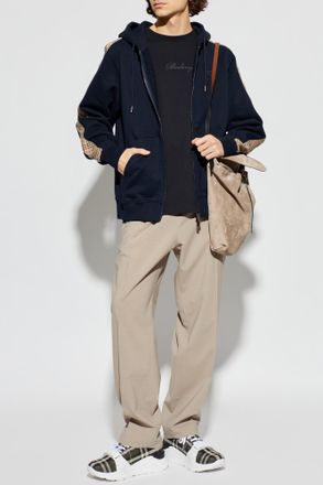 Burberry T-shirt With Embroidered Logo, Mens, Black