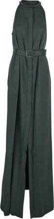 Tom Ford Halterneck Mouwloze Lange Jurk - Dames - Maxi kleedjes - Groen - S - Kleedjes