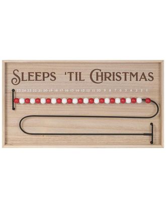 Melrose International Wood Beaded Christmas Countdown