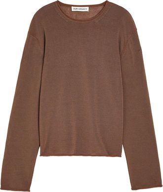 Our Legacy Rigid Rolled-trim Cotton-blend Jumper - Copper - 52 (IT52 / XL)