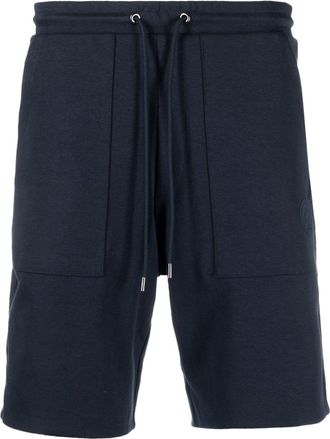 Michael Kors monogram-print reversible track shorts - men - Cotton/Polyester - S - Blue