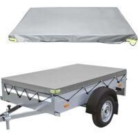 OEM Adecuado Para Lntyq - Funda Para Remolque De Plataforma Plana 214x122cm - Pvc 420d Impermeable - Protege Remolques De Hasta 750 Kg - Funda Ajustada Gr