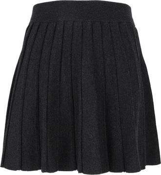 MC2 Saint Barth Pleated Knit Skirt With Fitted Waistband And Flared Silhouette