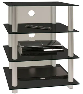 ebuy24 Ebuy24 - Vcm Hifi Mobili Armadio Rack Mensola Phono Pavimentazione In Vetro Alu Colonna Dimensioni A. 70 X L. 59 X T. 49 Cm Phono Mediaregal - Blados 