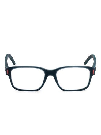 Tag Heuer rectangle-frame glasses - unisex - Acetate - 53 - Blue