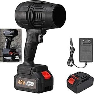 Trade Shop Trade Shop - Soplador De Bater&iacute;a Doble De 48v Para Hojas Turbo Secker Fan