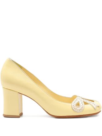 Sarah Chofakian Scarpin Audrey cut-out pumps - Yellow